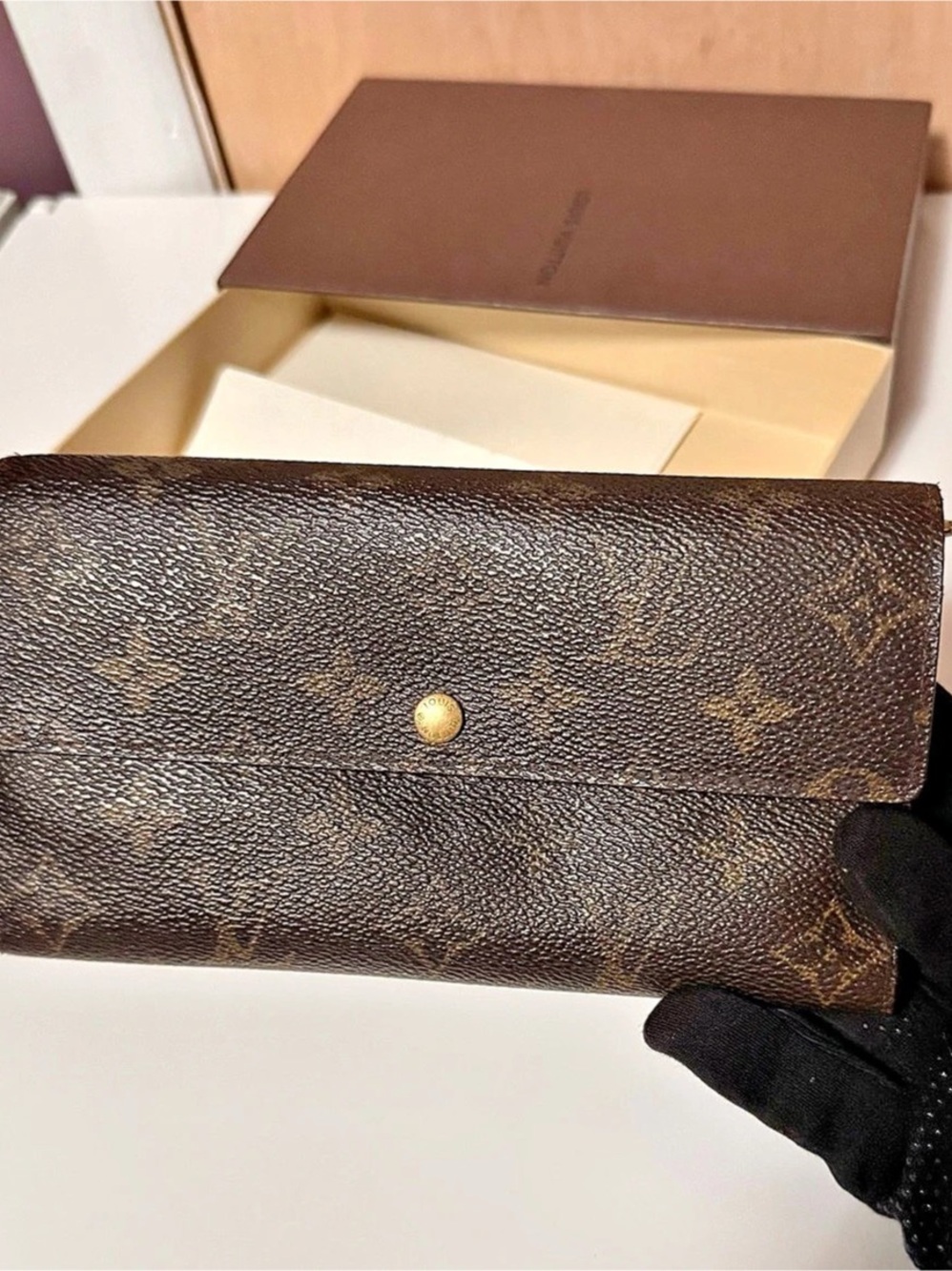 Louis Vuitton Sarah Wallet Monogram Brown